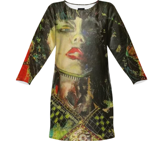 Print All Over Me, PAOM.COM, CUSTOM CLOTHING, I See You Looking Sweatshirt Dress, Sweatshirt Dress