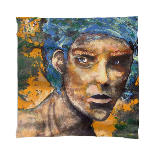 Woman in Blue Scarf